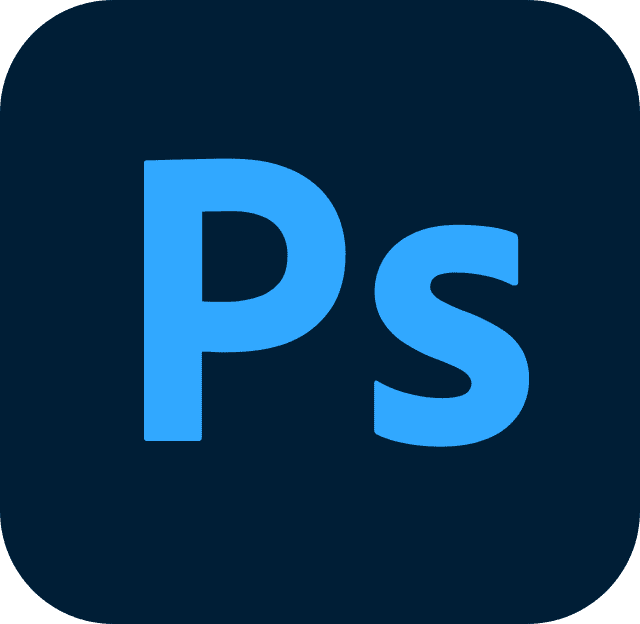 Adobe Photoshop logo representing digital image editing and graphic design.