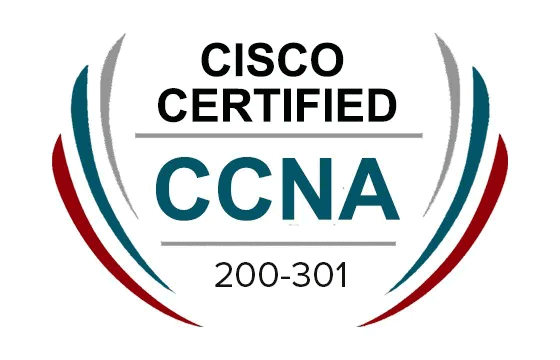 Networking certification badge for Cisco CCNA professionals.