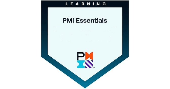 PMI Essentials badge representing project management training and certification.