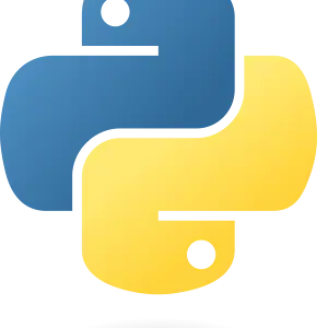 Python logo representing programming and software development.