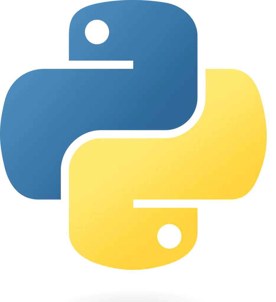Python logo representing programming and software development.