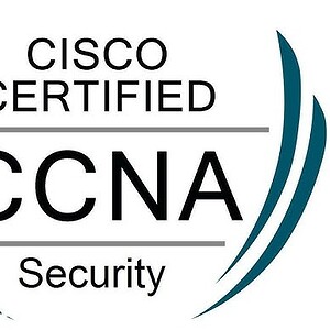 Cisco Certified CCNA Security badge for networking professionals.