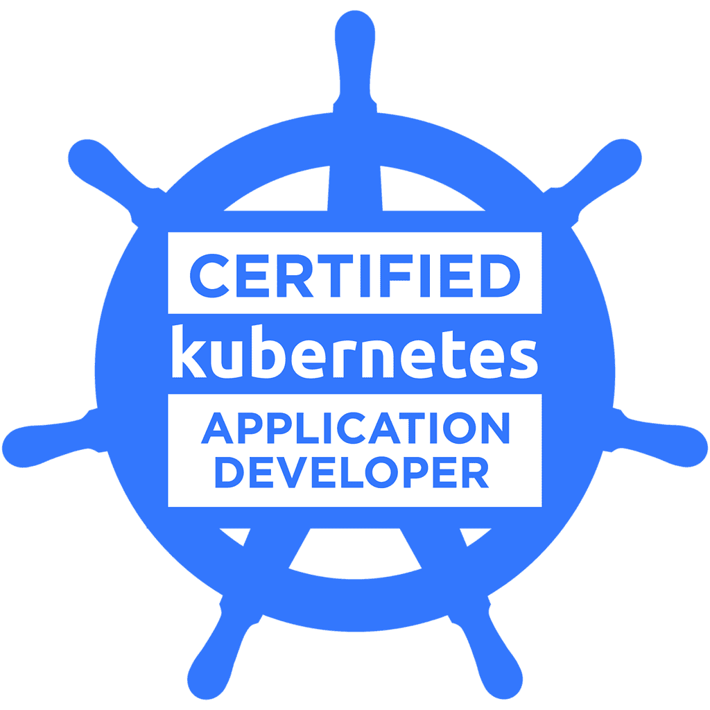 Certified Kubernetes Application Developer badge for cloud certification.