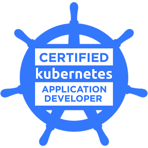 Certified Kubernetes Application Developer badge for cloud certification.