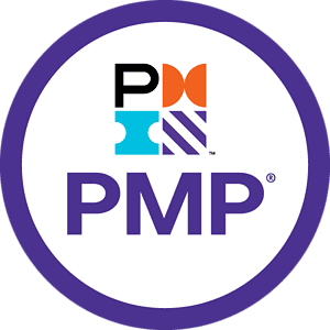 AIIT Project Management logo with PMP certification emblem.
